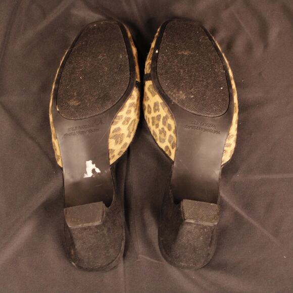 Leopard Print Heels Women's Size 9.5 M RAMPAGE Trix Slip on Kitten Heel Shoes - Picture 6 of 10